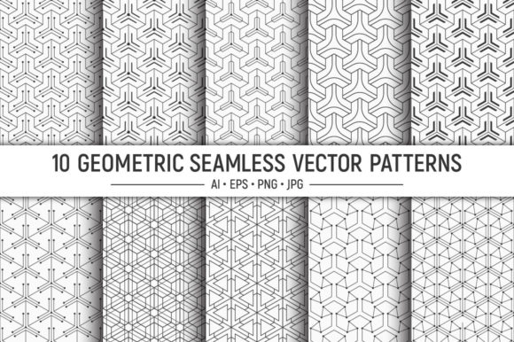 Download Geometric Seamless Vector Patterns, Geom - Vector patterns Collection