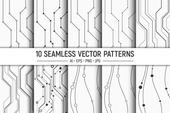 Download 10 Lines Seamless Vector Patterns - Vector patterns Collection