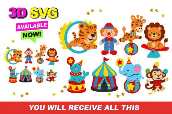 Download Circus Elements 3D SVG - 3d svg Collection