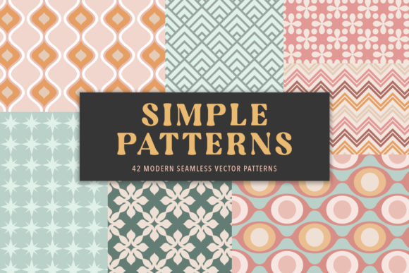 Download 42 Simple Vector Patterns (v2) - Vector patterns Collection
