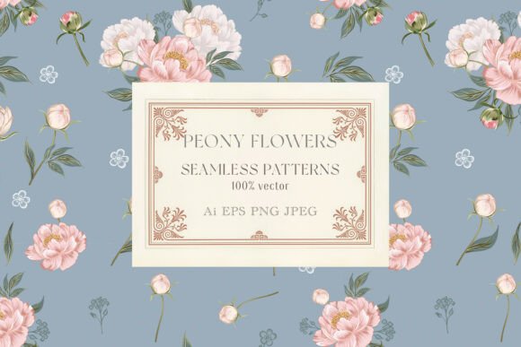Download Pink Peony Vector Patterns - Premium Resources