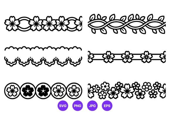 Download Floral Border Line Art Vector Patterns - Premium Resources